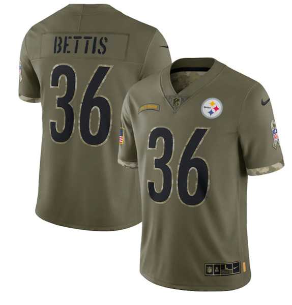 Men's Pittsburgh Steelers #36 Jerome Bettis 2022 Olive Salute To Service Limited Stitched Jersey,We sell and wholesale Men's Pittsburgh Steelers #36 Jerome Bettis 2022 Olive Salute To Service Limited Stitched Jersey on line form chian!